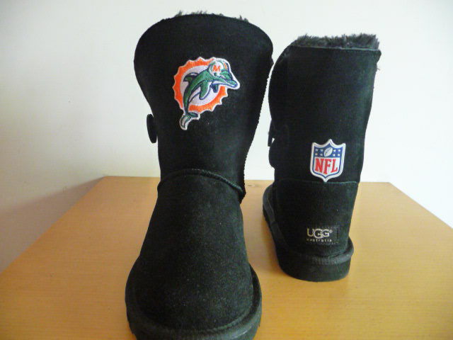 NFL Miami Dolphins Cuce Shoes Ladies Fanatic Boots Black