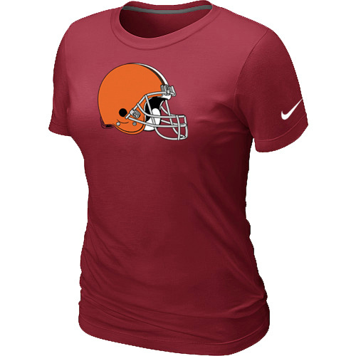  Cleveland Browns Red Womens Logo TShirt 56 