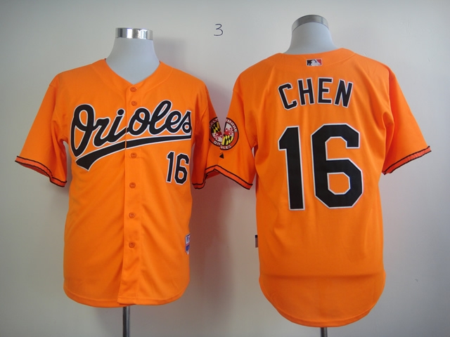 MLB Baltimore Orioles #16 Weiyin Chen Oranger Jerseys.JPG