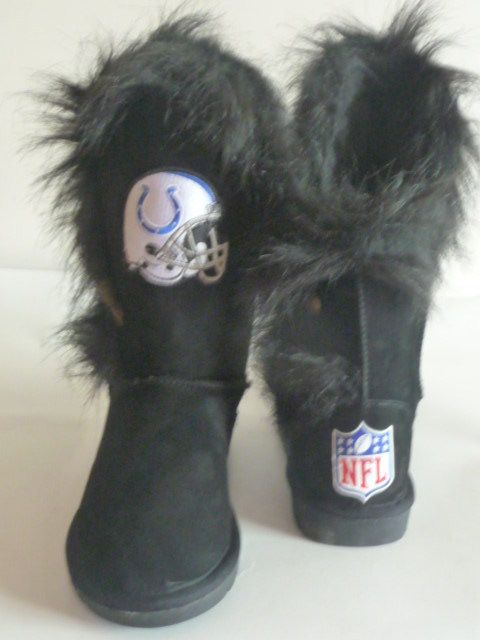 NFL Indianapolis Colts  Cuce Shoes Womens Cheerleader Boots - Black