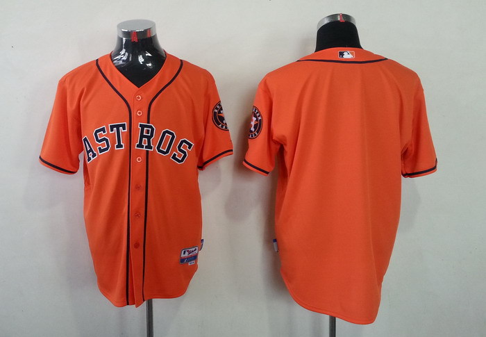 MLB Houston Astros #0 Blank Orange Red Color Jersey