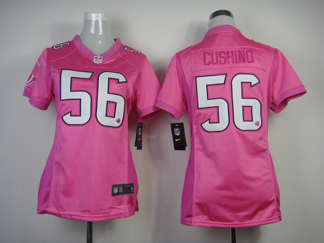 NFL Houston Texans #56 Cushing Women Pink Jersey