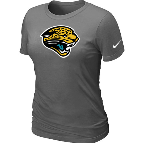  Jacksonville Jaguars D- Grey Womens Logo TShirt 57 