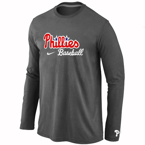 Nike Philadelphia Phillies Long Sleeve T-Shirt D.Grey