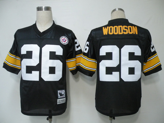 NFL Jerseys Pittsburgh Steelers 26 Woodson Black Throwback