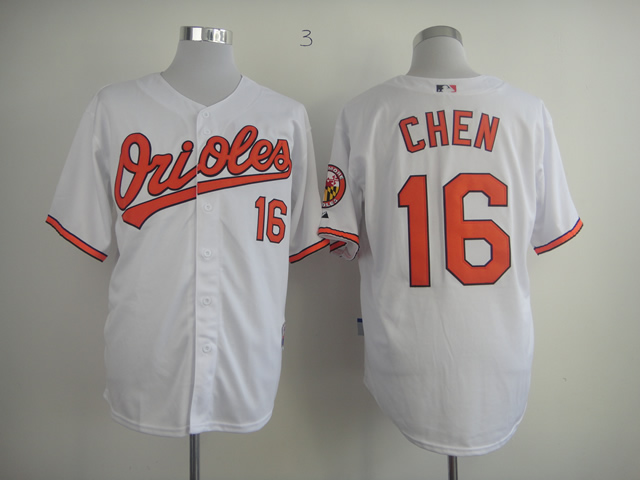 MLB Baltimore Orioles #16 Chen White Jersey