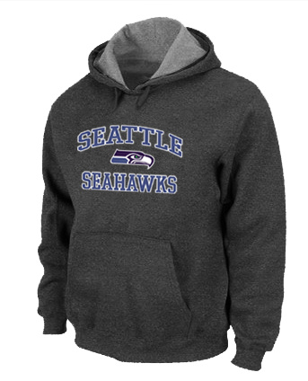 Seattle Seahawks Heart & Soul Pullover Hoodie Black D.Grey