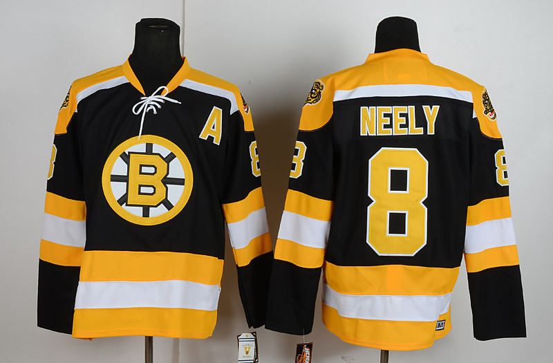 Boston Bruins #8 Cam Neely Black Jersey