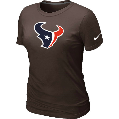 Houston Texans Brown Womens Logo TShirt 66 
