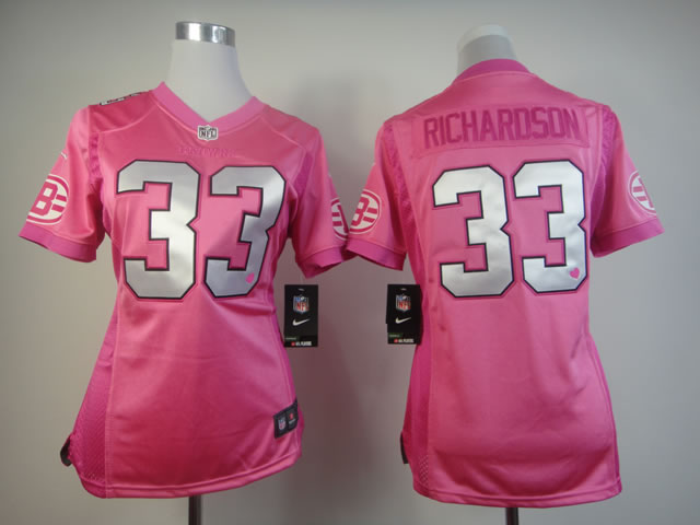 NFL Cleveland Browns #33 Richardson Women Pink Jersey