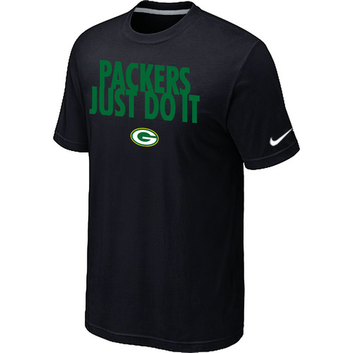 NFL Green Bay Packers Just Do It Black TShirt 82 