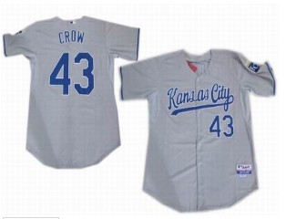 Kansas City Royals 43# Aaron Crow grey jerseys