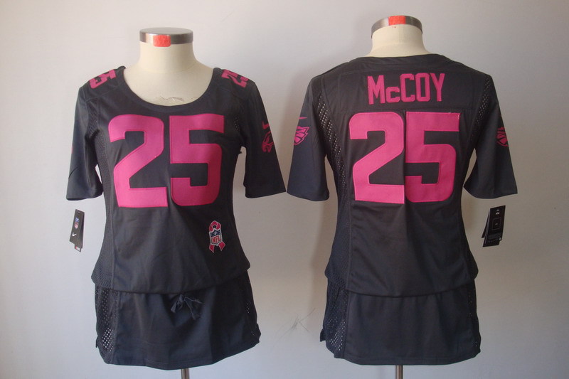 NFL Philadelphia Eagles #25 McCOY Women  Breast Cancer Awareness Jersey