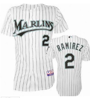 Florida Marlins #2 Hanley Ramirez White stripe jerseys