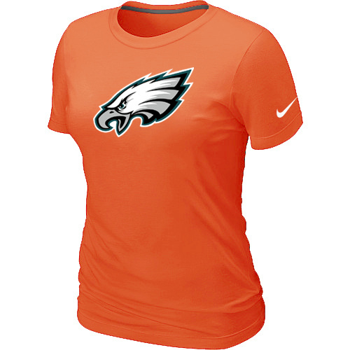  Philadelphia Eagles Orange Womens Logo TShirt 69 