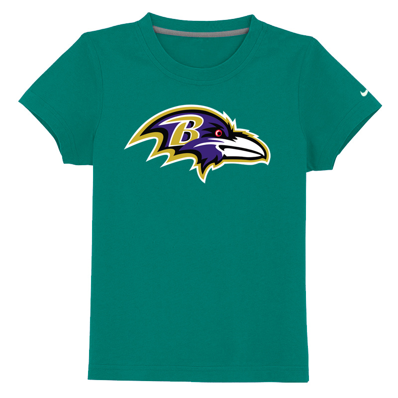 Baltimore Ravens Sideline Legend Authentic Logo Youth T Shirt Green