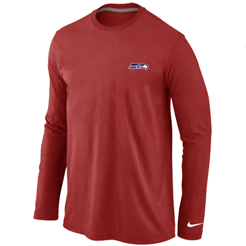 Seattle Seahawks Sideline Legend Authentic Logo Long Sleeve T-Shirt  RED