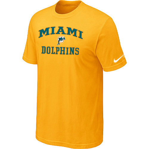  Miami Dolphins Heart& Soul Yellowl TShirt 64 