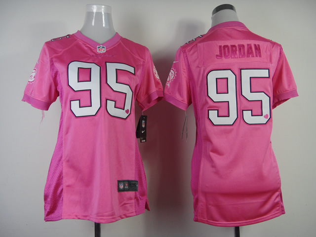 NFL Miami Dolphins #95 Jordan Women Pink Jersey