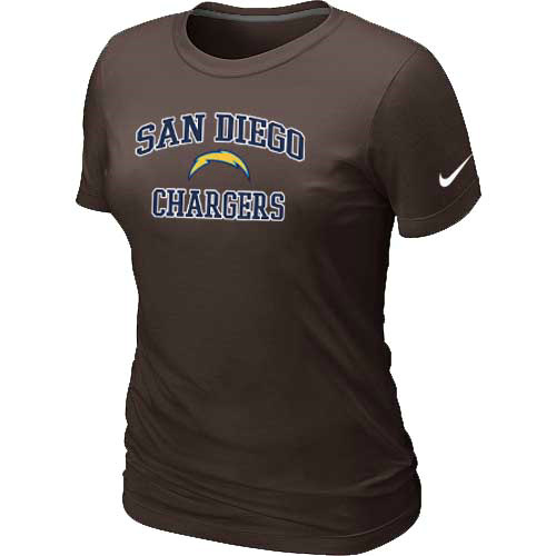  San Diego Charger Womens Heart& Soul Brown TShirt 43 