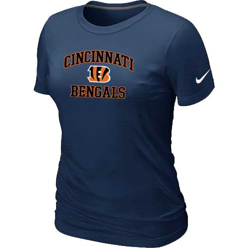  Cincinnati Bengals Womens Heart& Sou D- Bluel TShirt 45 