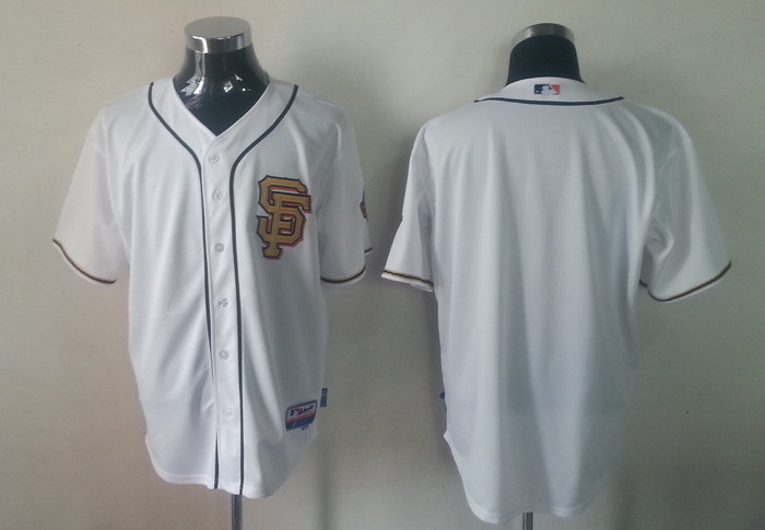 MLB San Francisco Giants blank 2013 Cream With Gold Jersey