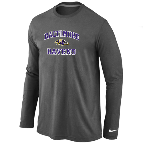 Nike Baltimore Ravens Heart & Soul Long Sleeve T-Shirt D.Grey