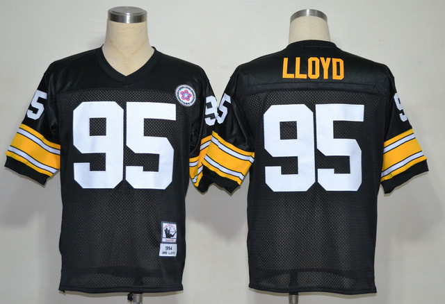 NFL Jerseys Pittsburgh Steelers 95 Greg Lloyd Black M&N 1994