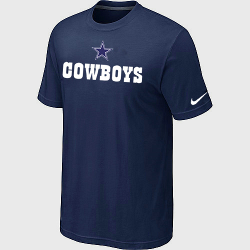  Nike Dallas Cowboys Sideline Legend Authentic Logo TShirt D- Blue 63 