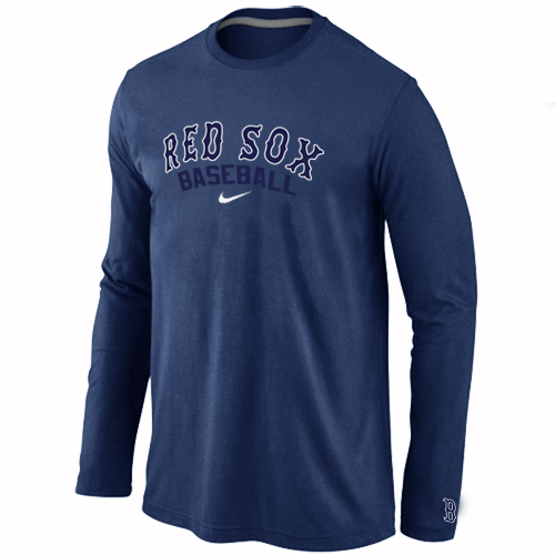 Nike Boston Red Sox Long Sleeve T-Shirt D.Blue
