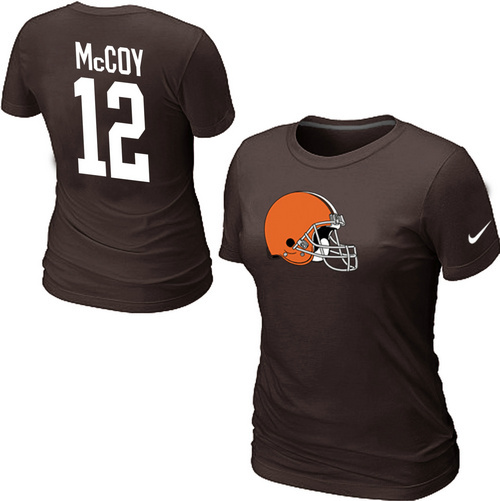  Nike Cleveland Browns Colt Mc Coy Name& Number Womens TShirt 7 