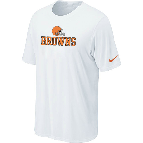  Nike Cleveland Browns Authentic Logo TShirt White 81 