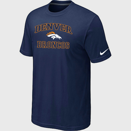  Denver Broncos Heart& Soul D- Blue TShirt 75 