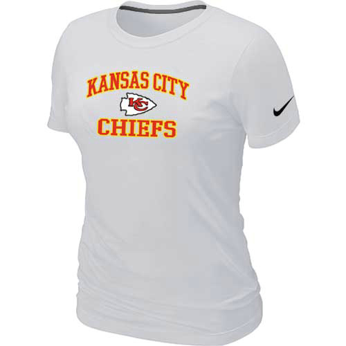  Kansas City Chiefs Womens Heart& Soul White TShirt 25 