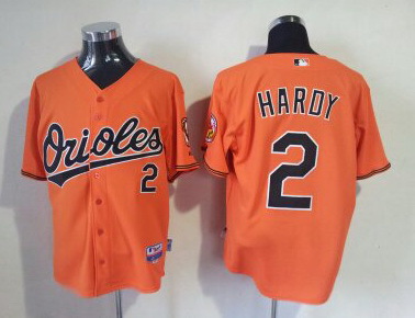 MLB baltimore orioles #2 Hardy Orange  Jersey