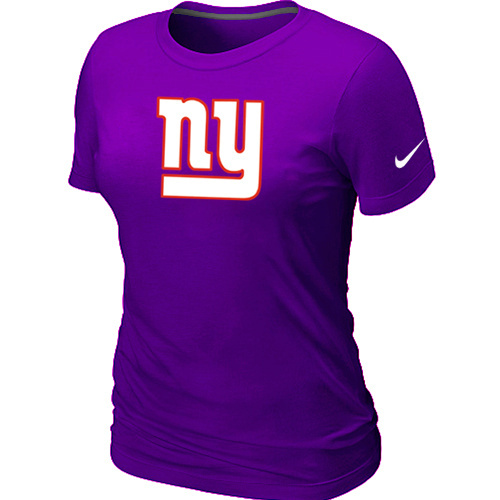  New York Giants Purple Womens Logo TShirt 82 
