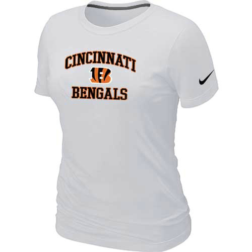  Cincinnati Bengals Womens Heart& Sou Whitel TShirt 36 