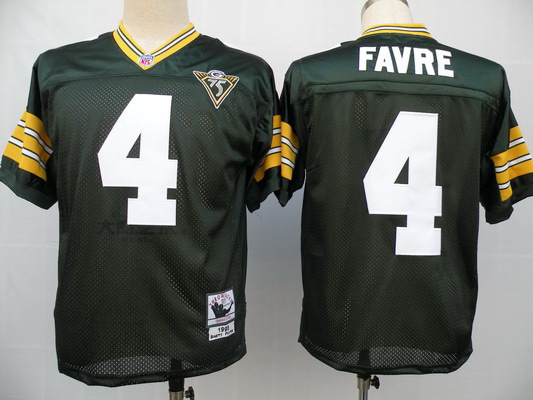 NFL Jerseys Green Bay Packers 4 Brett Favre-green 75th