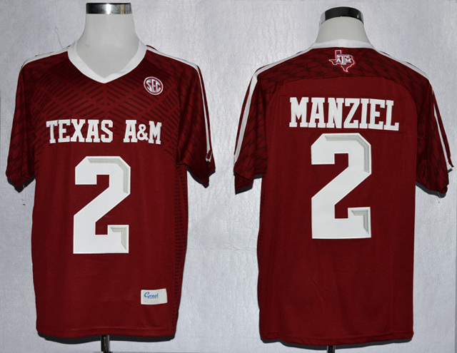 Texas A&M Aggies #2 Manziel Red Jersey