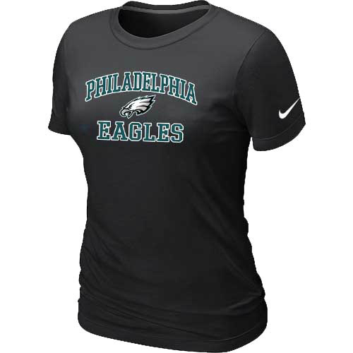  Philadelphia Eagles Womens Heart& Soul Black TShirt 47 