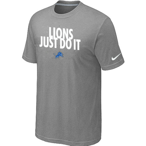 NFL Detroit Lions Just Do It L- Grey TShirt 14 