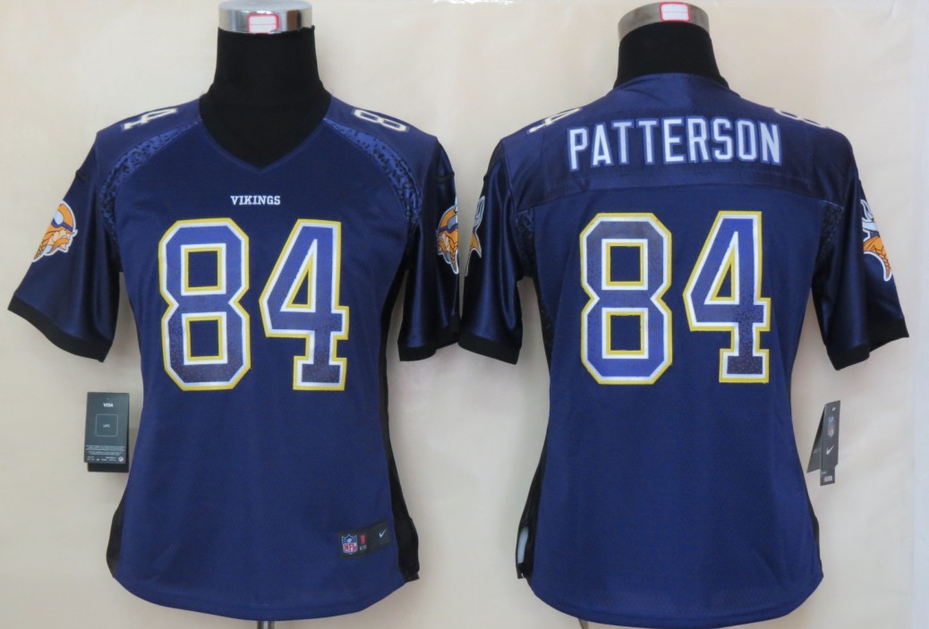 Women 2013 NEW Nike Minnesota Vikings 84 Patterson Drift Fashion Purple Elite Jerseys