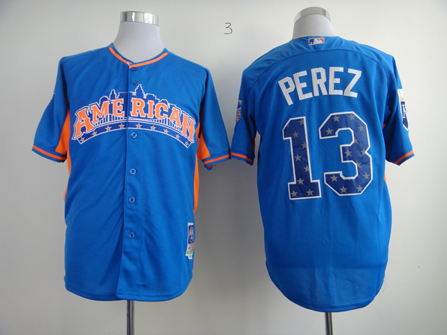 2013 MLB All Star Kansas City Royals #13 Perez Jersey Blue