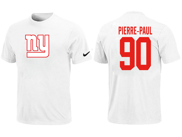  Nike New York Giants Jason Pierre Paul Name& Number TShirt White 97 