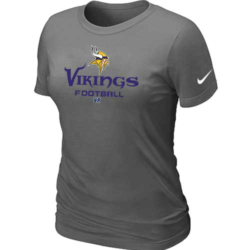  Minnesota Vikings D- Grey Womens Critical Victory TShirt 61 