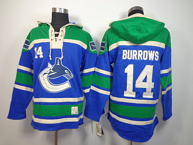 Vancouver Canucks #14 Burrows Blue Hoodie
