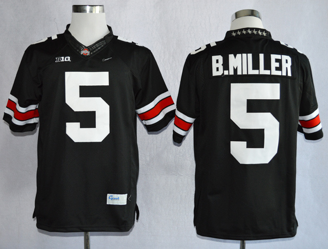 Ohio State Buckeyes #5 B.Miller Black Jersey