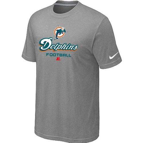  Miami Dolphins Critical Victorylight Grey TShirt 13 