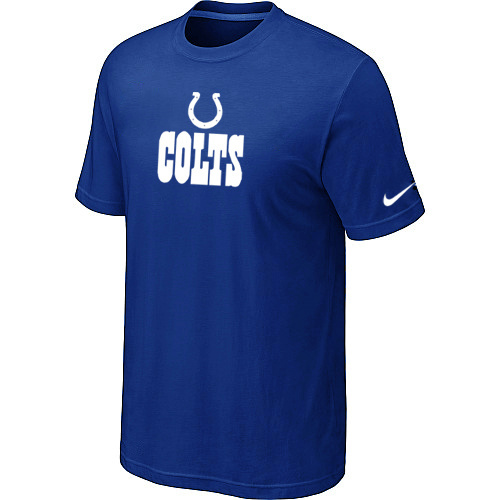  Nike Indianapolis Colts Authentic Logo TShirt Blue 83 