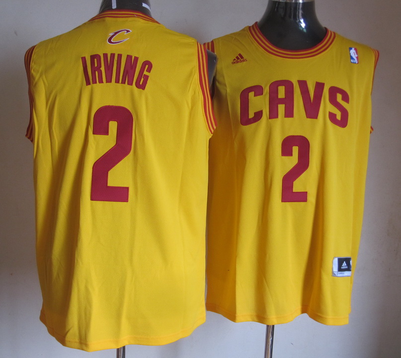 NBA #2 Irving Cleveland Cavaliers Yellow Jersey